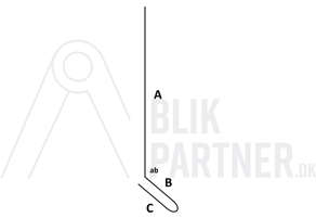 Sternplade m. løs blindfals, Zink, VM Blank, 0,80x570, spejl t.o.m. 250
