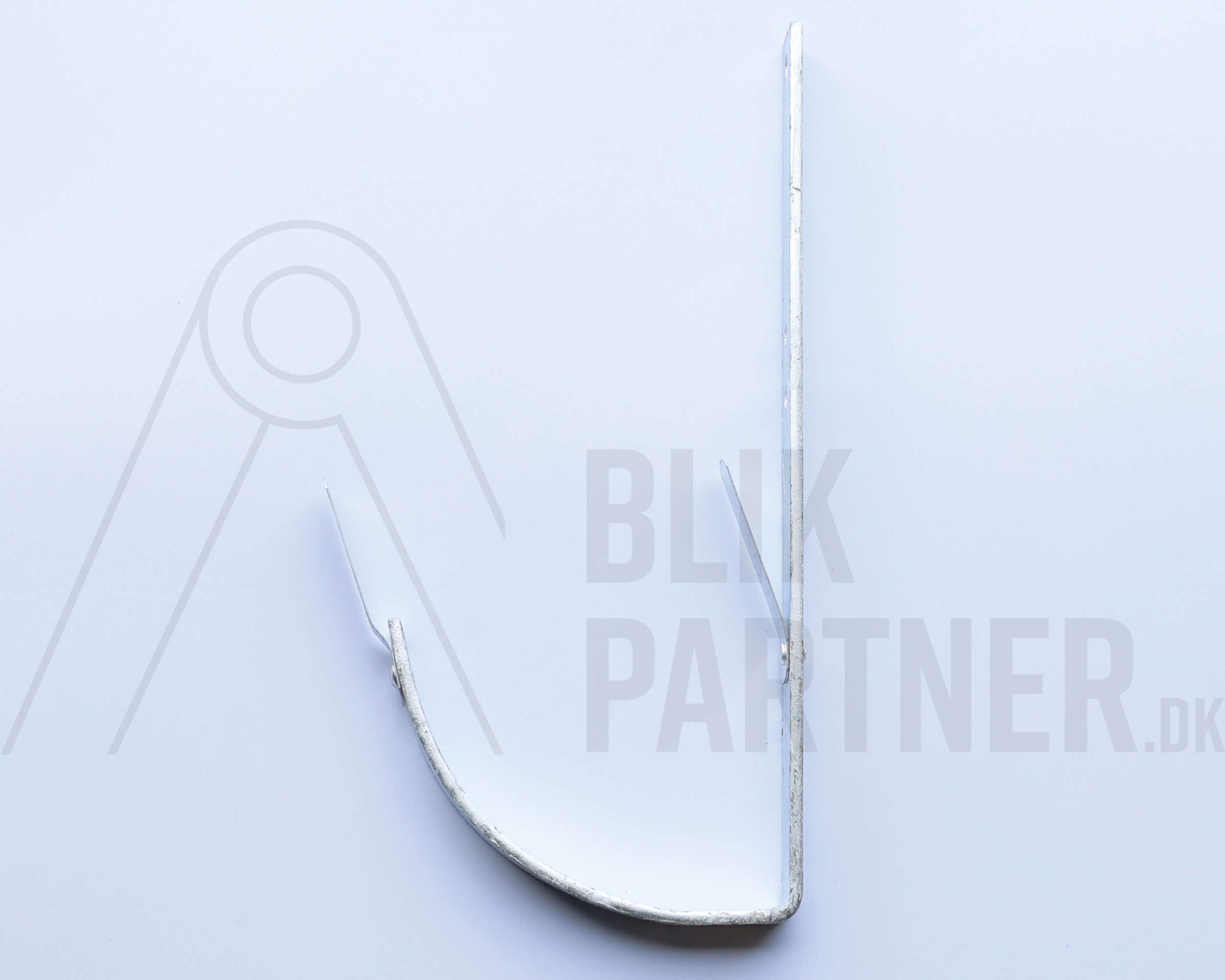 Rendejern, 1/4 rund, 400, Galv. jern, Blank