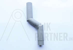 Gesims knæ, ø76, Zink, VM Quartz, 0,70
